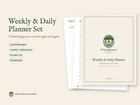 Weekly & Daily Planner Set: product preview